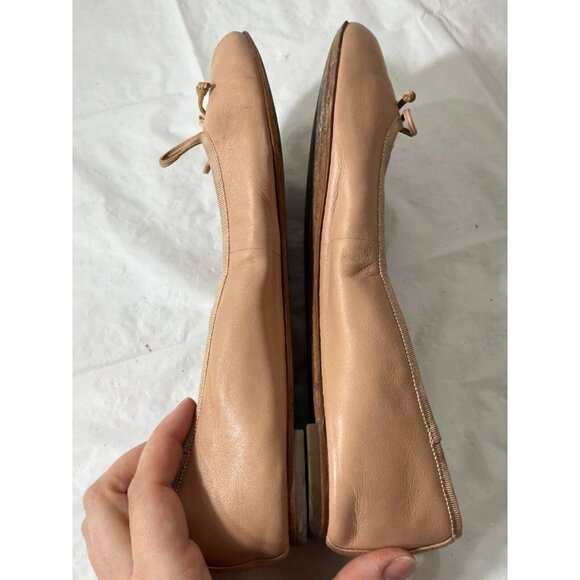 COACH “Flatiron” Nude Leather Round Toe Slip On Ballerina Flats, Women’s 9.5 B - Picture 9 of 13